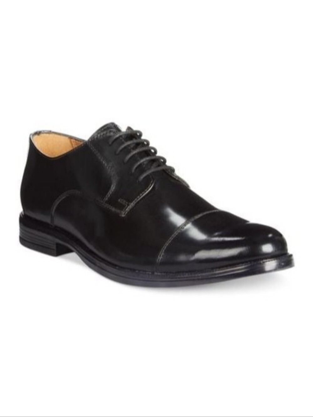 Bostonian Shiny Black Leather Dress Shoes - Size 11 Mens - Oxford Derby Brogue